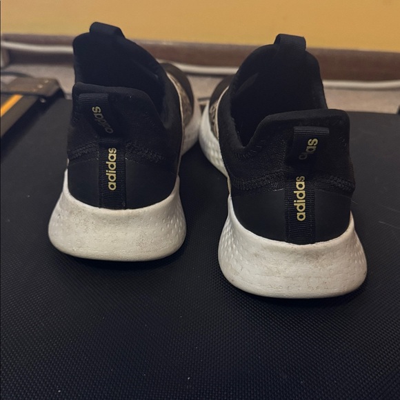 Adidas Black and Leopard Print Slip-On Shoes - Picture 3 of 3